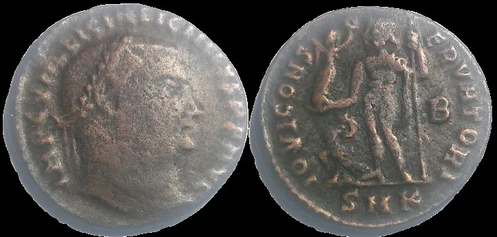 Roman Licinius I (Struck 313–315 AD) AE 20mm 3.25gm Follis, Cyzicus Mint