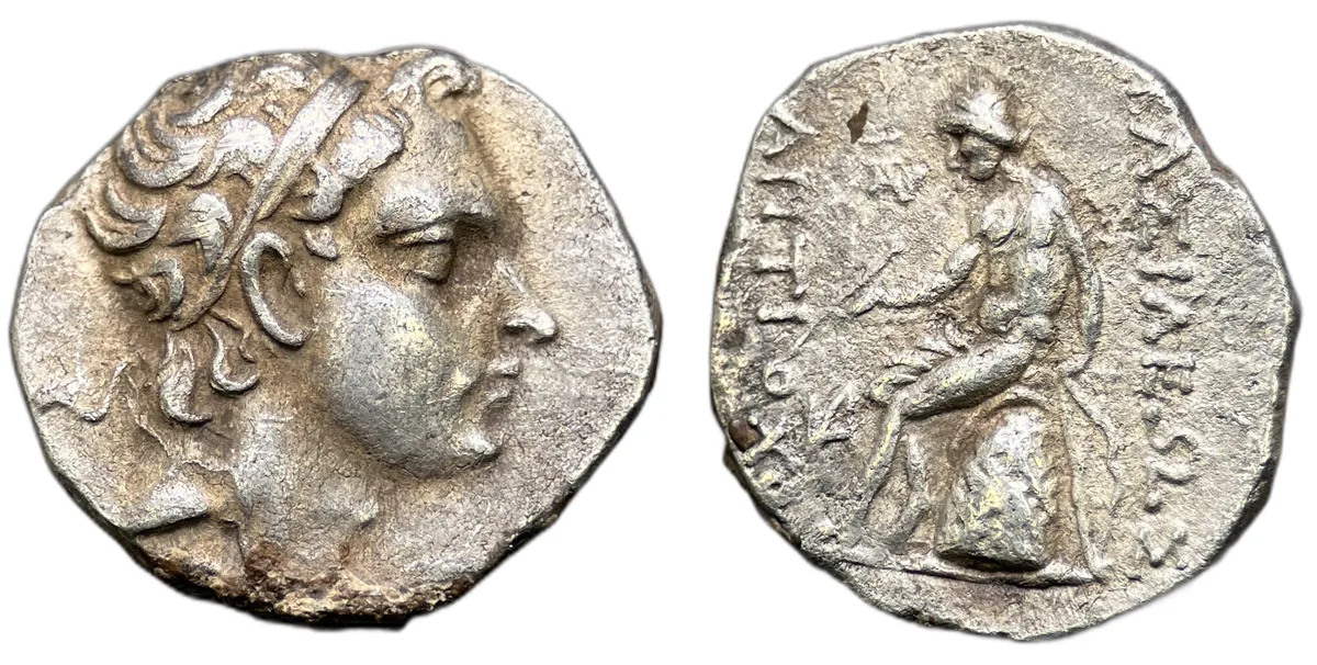 Seleucid Empire Antiochos IV drachm circa 175-164 B.C Hyrkania mint
