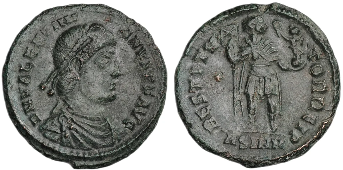 Valentinian, 364-375, AE3 Centenionalis, Minted in Sirmium