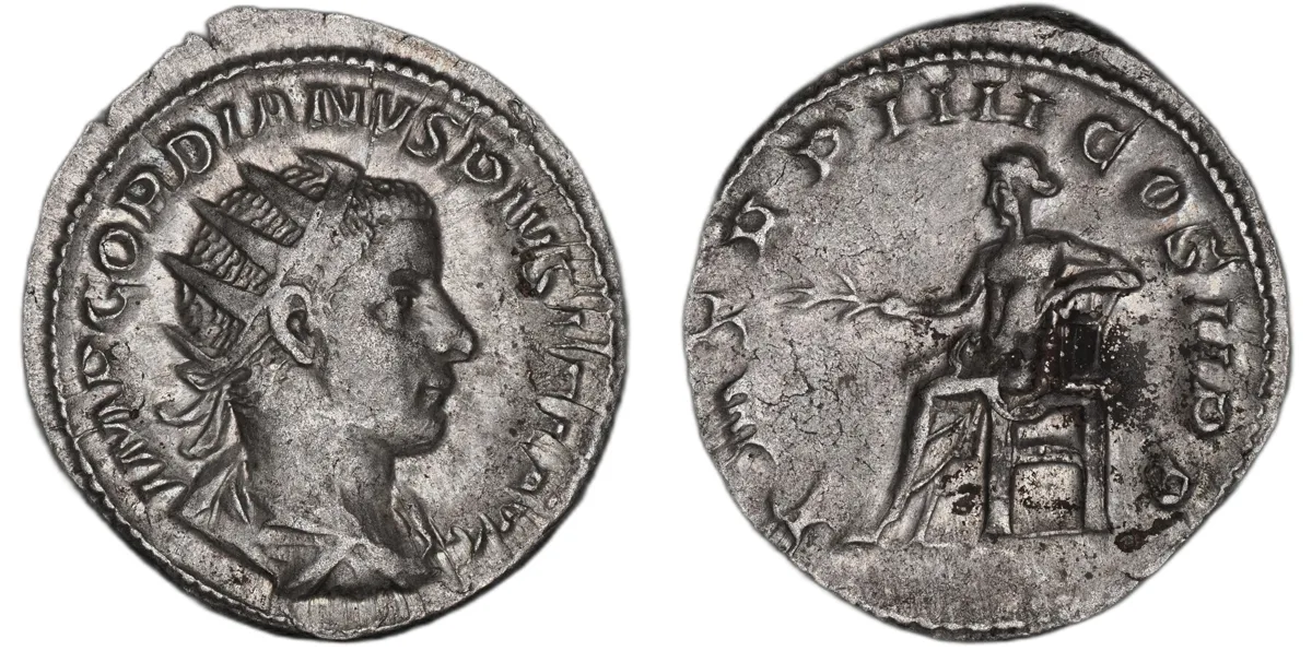 Emperor Gordian III, antoninianus, silver, reign 238-244 CE, minted 241