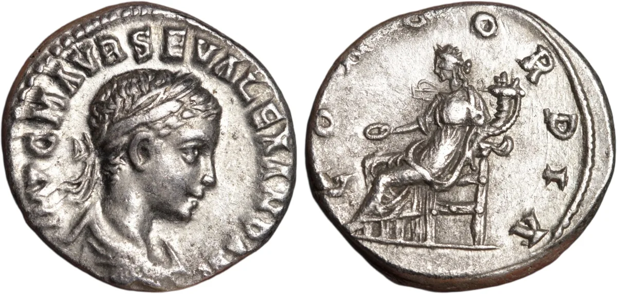 Severus Alexander Antioch Silver Denarius 222AD Concordia Reverse