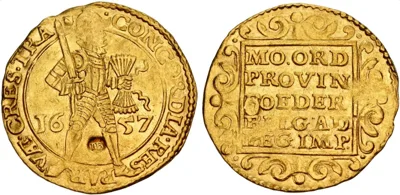 Netherlands AV Dukat (23mm, 3.50 g, 10h). Utrecht. 1657
