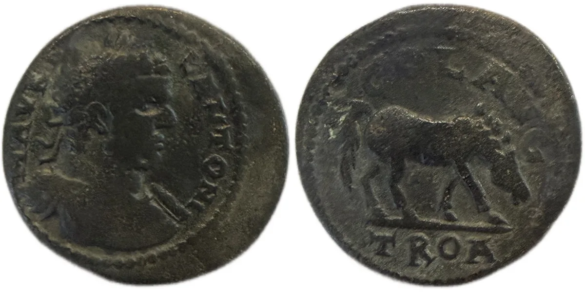 TROAS. Alexandria. Caracalla (AD 198-217). Ae.