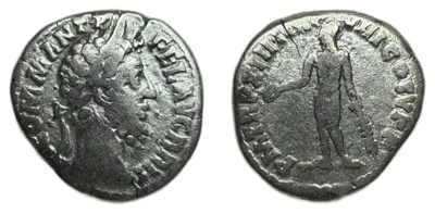 Commodus. Denarius. 188 AD. Rome. Genius Standing Holding Grain Ears