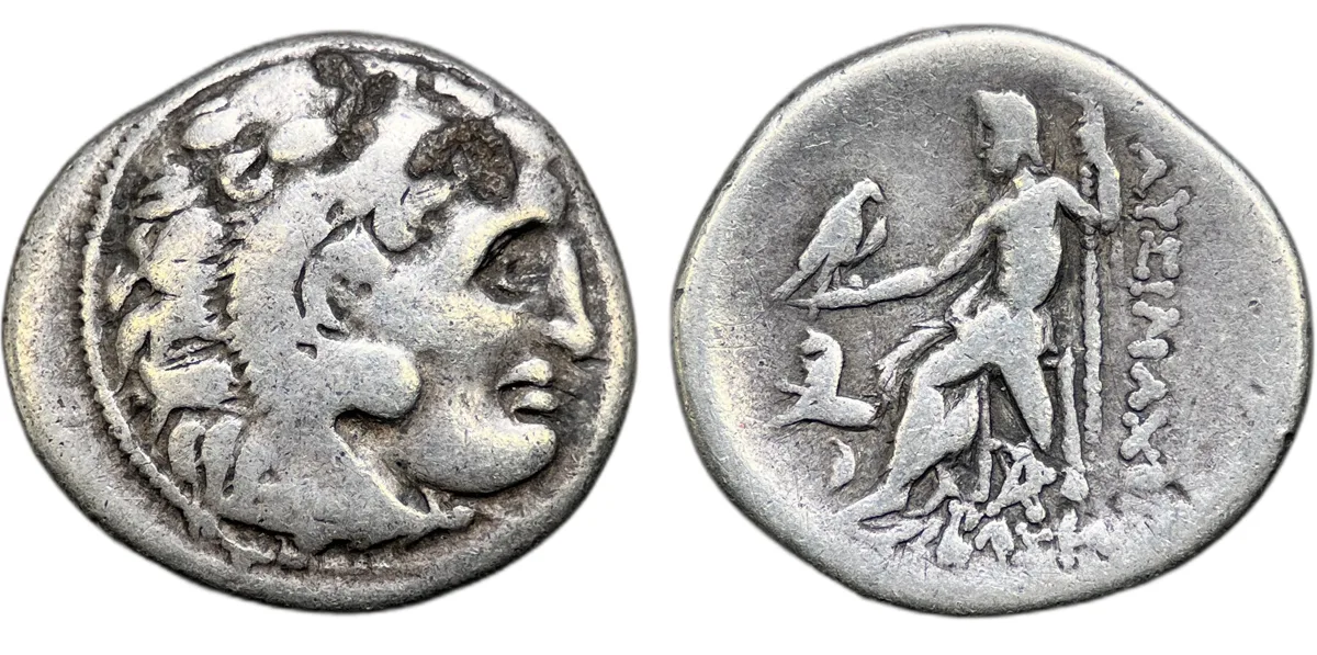 Kings of Macedon Lysimachos Drachm circa 306 B.C struck at Kolophon mint