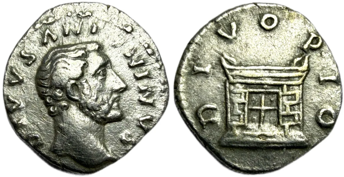 Divus Antoninus Pius. AR Denarius. AD 162