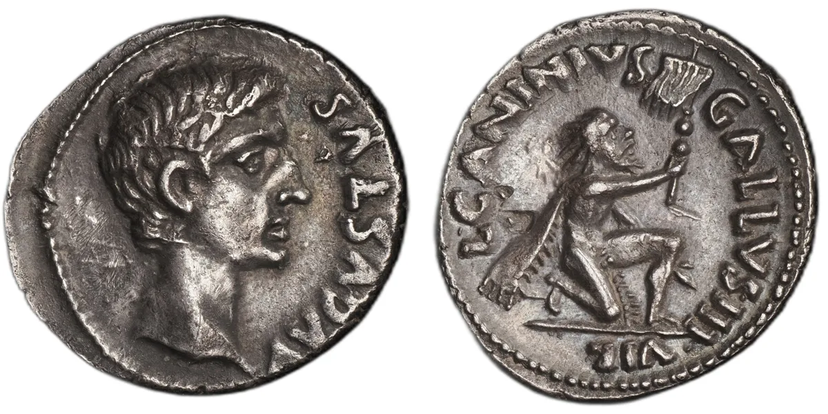 Augustus. 27 BC – AD 14. Denarius, Rome, 12 BC
