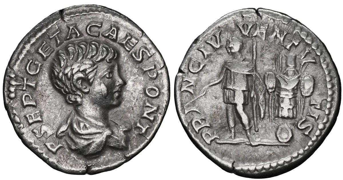 GETA as Caesar, AD 198-209. AR Denarius