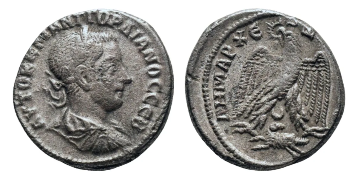 Gordian III — Tetradrachm, Eagle & Ram, Antioch
