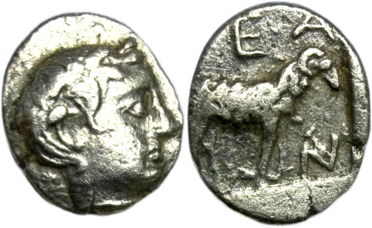 Troas, Neandria. AR Obol. c. 4th century BC