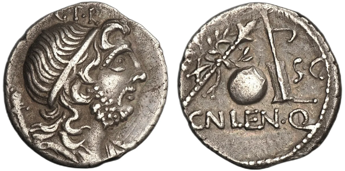 Cn Cornelius Lentulus Marcellinus,76-75 BC, Denarius