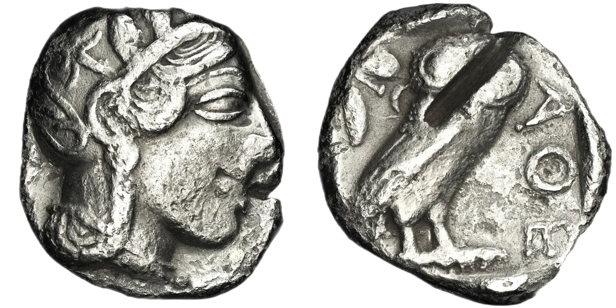Attica, Athens, AR Tetradrachm, ca. 454-404 BC.