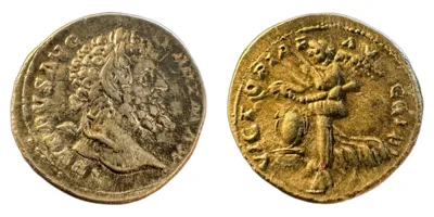 Septimius Severus — Denarius, VICTORIAE AVGG FEL, Rome