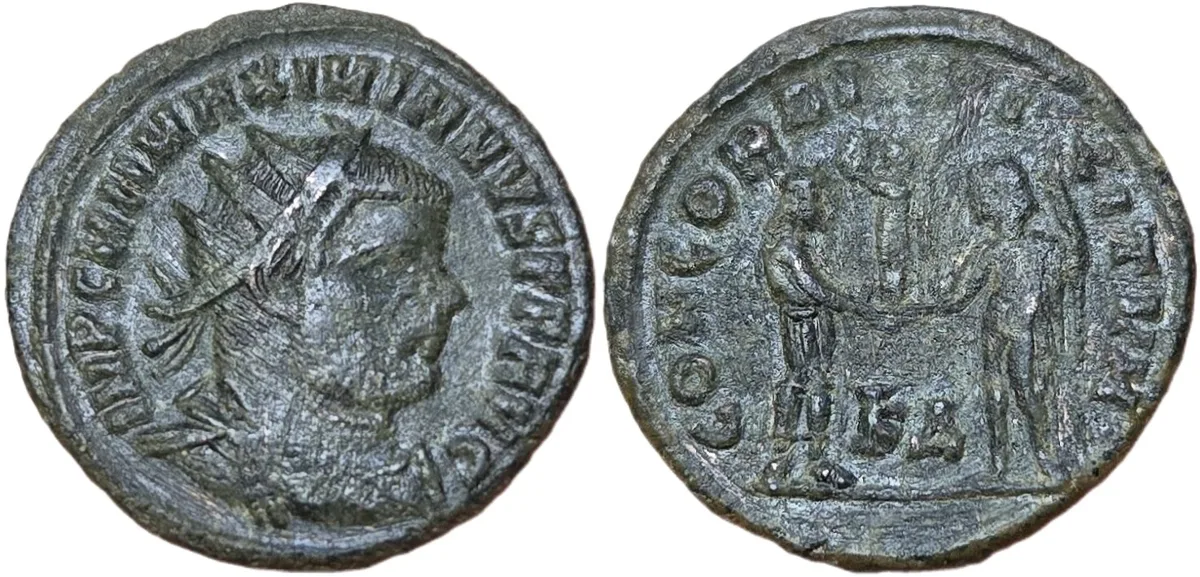 Maximianus Herculius - A.D. 295-299 Copper - Concordia Militvm RIC # 16b