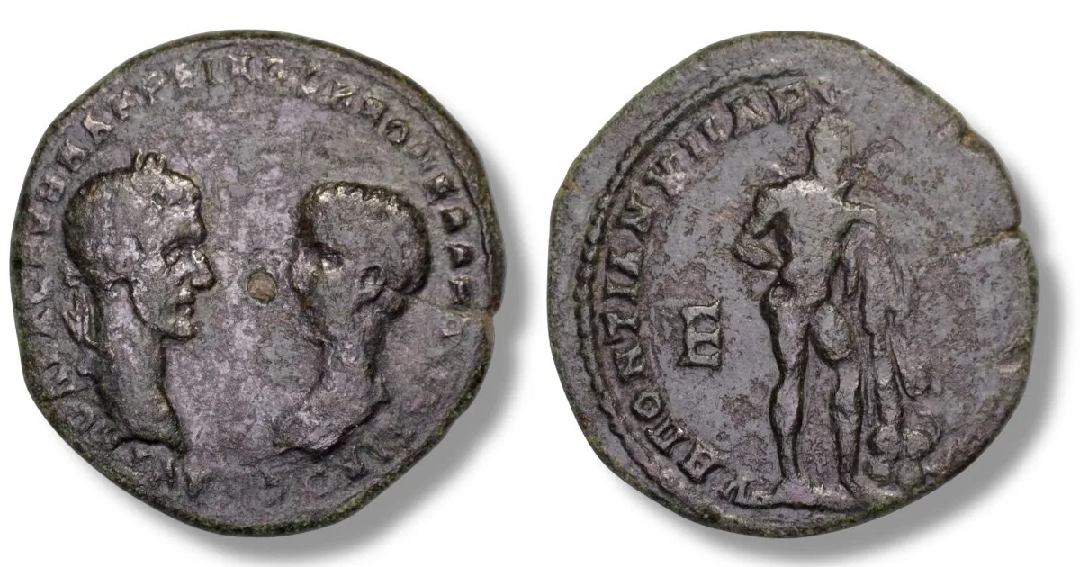 ROMAN PROVINCIAL Macrinus (augustus) & Diadumenian (caesar) AD 217-218