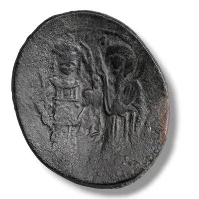 Isaac II Angelos, first reign (AD 1185-1195). Billon Aspron Trachy, Constantinople Mint.
