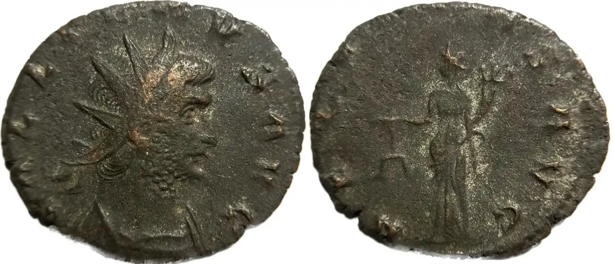 Gallienus Billon Antoninianus | 21x18mm, 2.7g | AEQVITAS AVG