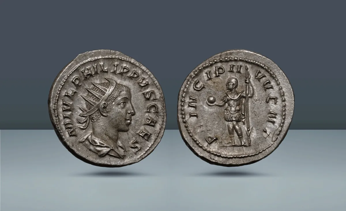 Roman Empire. Philip II, as Caesar, 244-247 AD  Rome, c. 244 - 246 AD