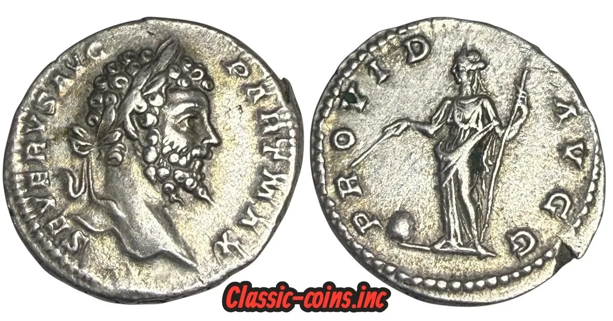 Roman Silver Denarius - Rome 193-211 AD - Septimius Severus
