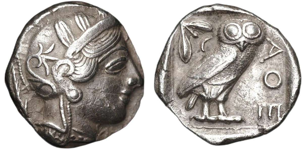 Attica, Athens, AR Tetradrachm, ca. 454-404 BC.