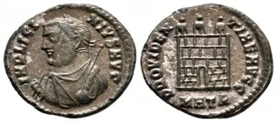 Licinius - A.D. 316-317 - Silvered Follis Æ - PROVIDENTIAE AVGG