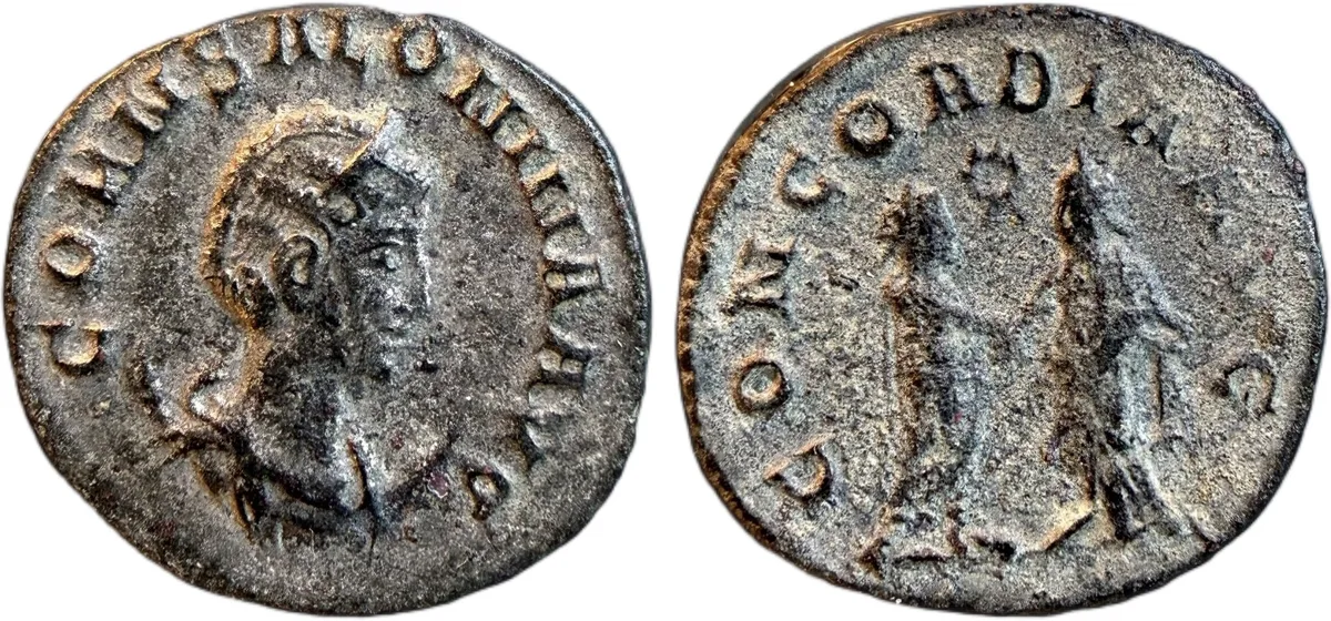 Salonina Billon Antoninianus - Light Silvering