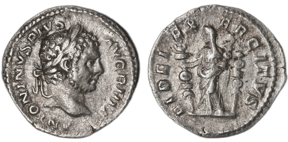 Caracalla, denarius, silver, reign 198–217, minted 210–213