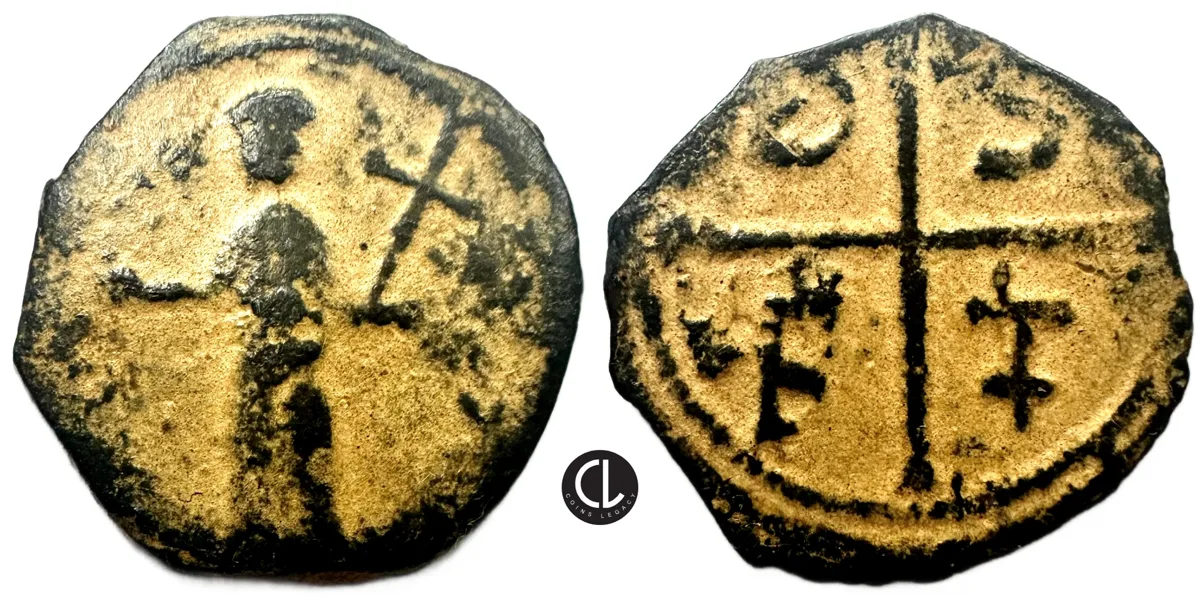 Tancred, Regent, AE Follis, Third Type, Antioch Mint, 1101-03 / 1104-12 AD