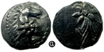 Pontos, Uncertain Mint (Amisos?), AE Circa 130-100 BC, Head of Horse / Comet Star