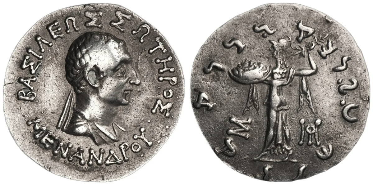 Menander I, 155-130 BC, Tetradrachm