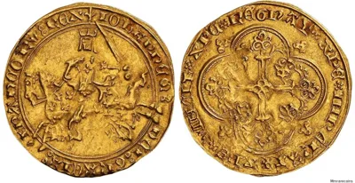 1350-1364 Jean II le Bon, gold 'Franc a cheval d'or' in aEF