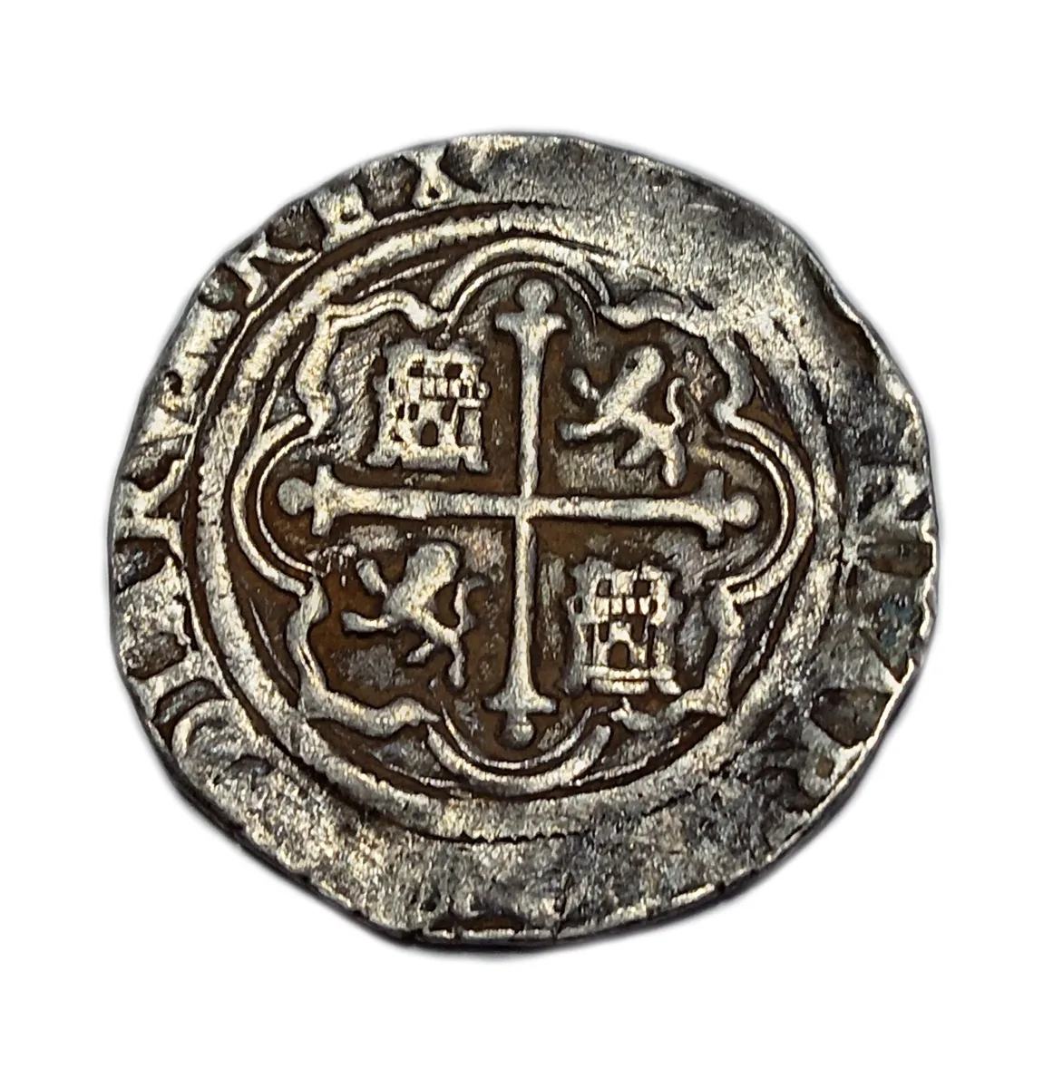 MEXICO, Mexico City, cob 2 reales, Philip II, assayer O ,* TOP QUALITY *
