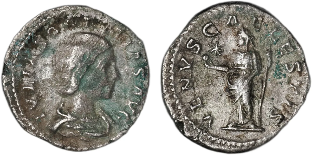 Julia Soaemias, Denarius, silver, reign 218–222, minted 218–222