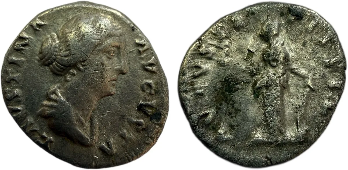 Faustina II Denarius.