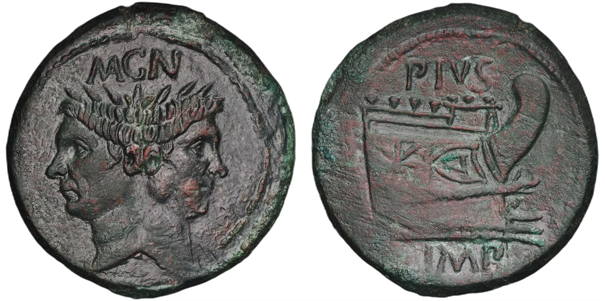 Sextus Pompeius Magnus Pius. 43–35 BC.