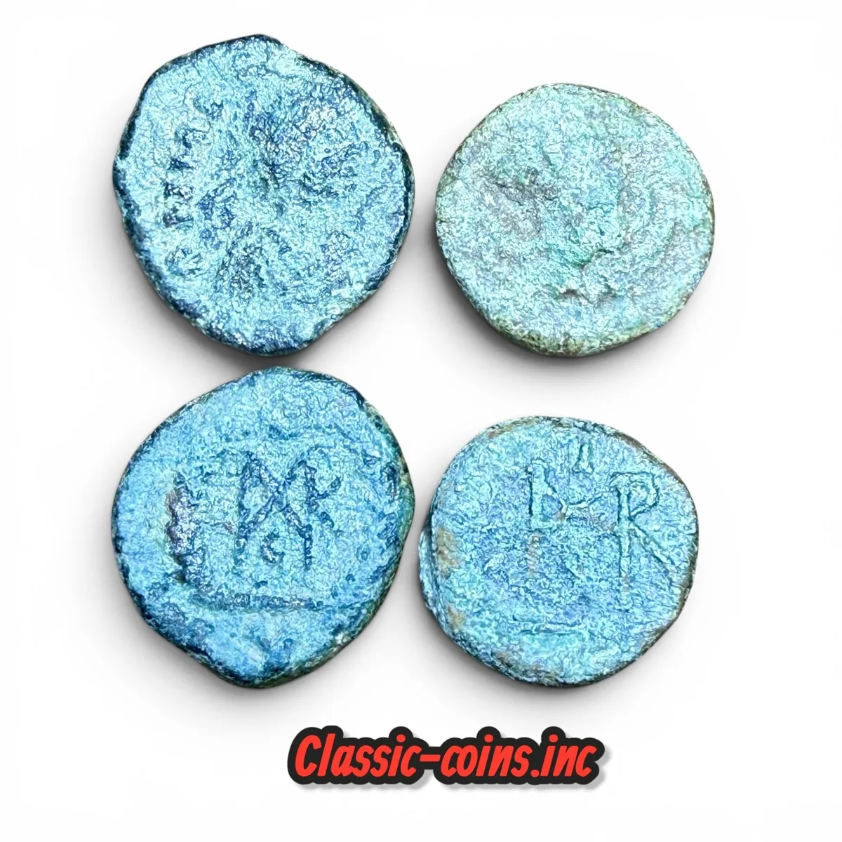 Lot of Two Byzantine AE4 Nummi of Marcian, 450-457 AD