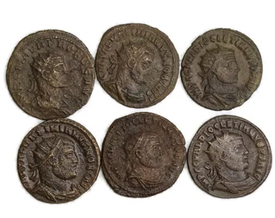 Lot of 6 Roman Imperial AE Antoniniani, c. 276-295 AD