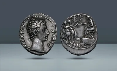 Roman Empire, Gaul. Augustus, 27 BC-AD 14  Lugdunum, c. 15-13 BC