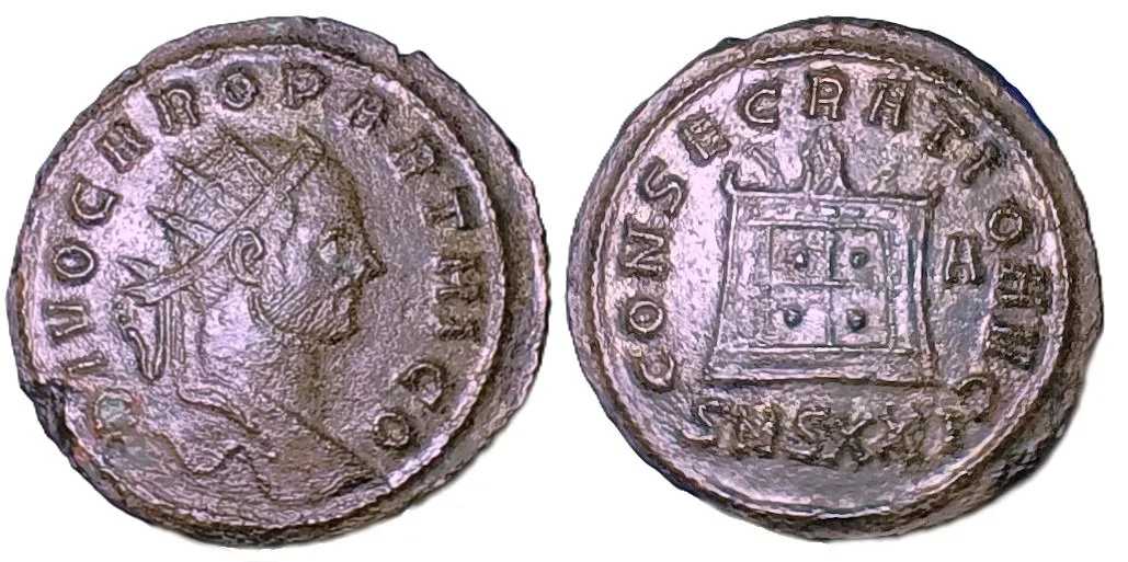 Divus Carus BI Antoninianus. Siscia, AD 283-285.