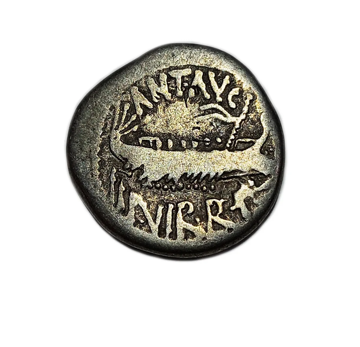Marc Antony AR Denarius 32-31 BC " VIII LEGIO AUGUSTA  " RR
