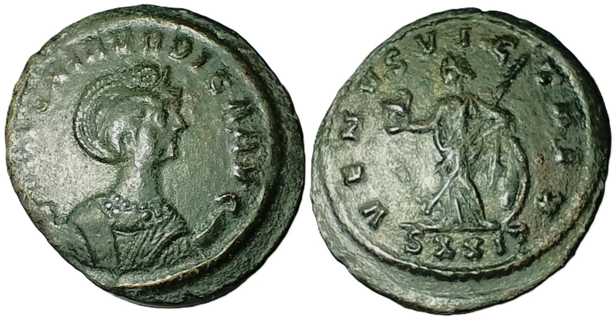 Magnia Urbica Æ Antoninianus. Ticinum, August AD 283.