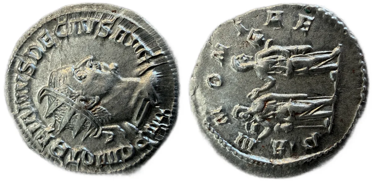 TRAJANUS DECIUS (249-251). Antoninianus. Rome. with Two Pannoniae Reverse