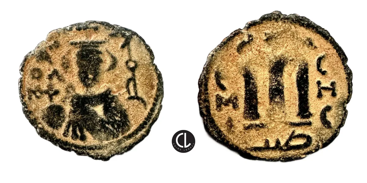 Umayyad Caliphate, temp. Mu'awiya I ibn Abi Sufyan, AE Fals, Hims Mint, AH 41-60 / AD 661-680
