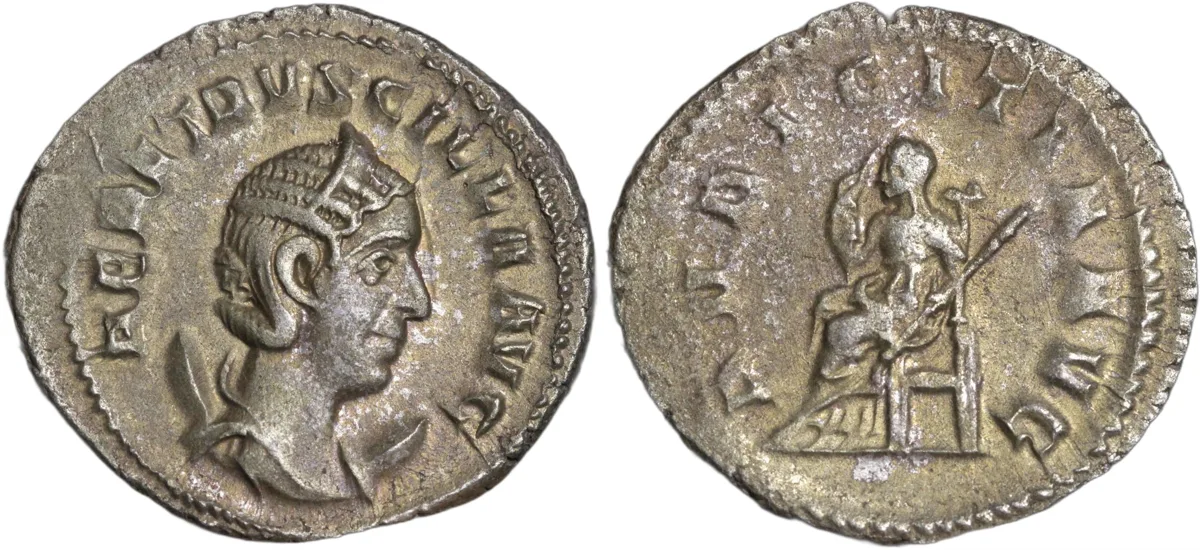 Herennia Etruscilla AR Antoninianus 249AD Pudicitia
