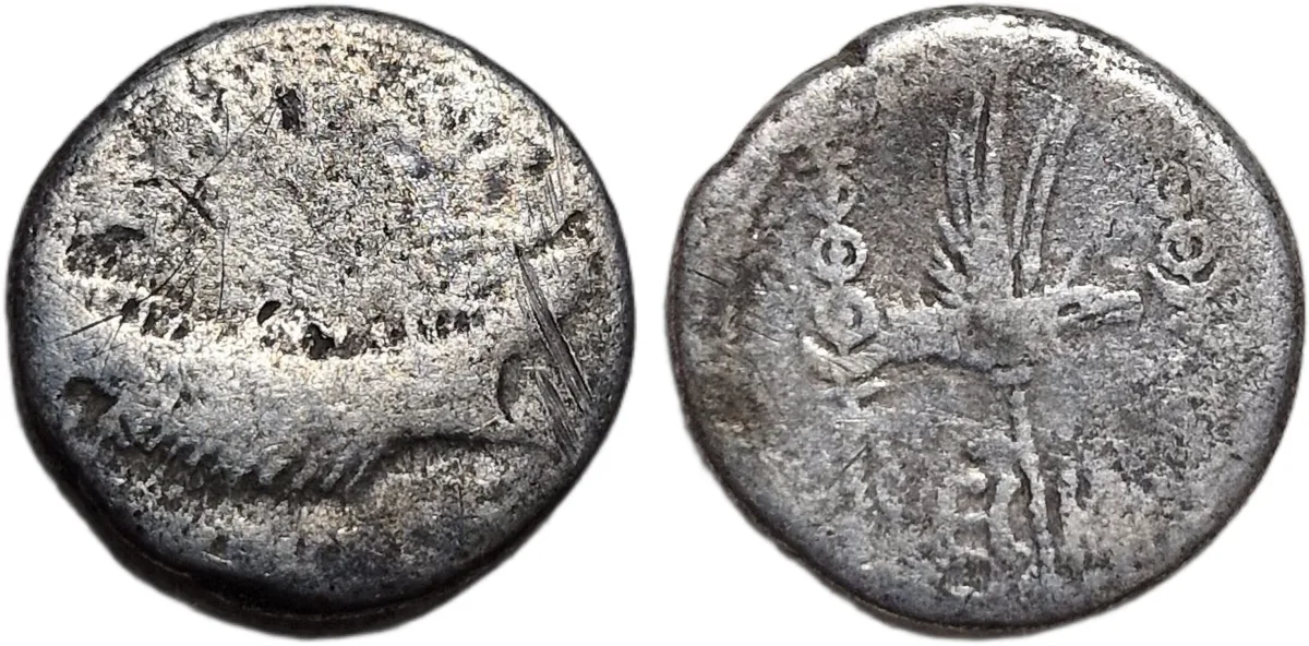 Mark Antony denarius 44-30 BC