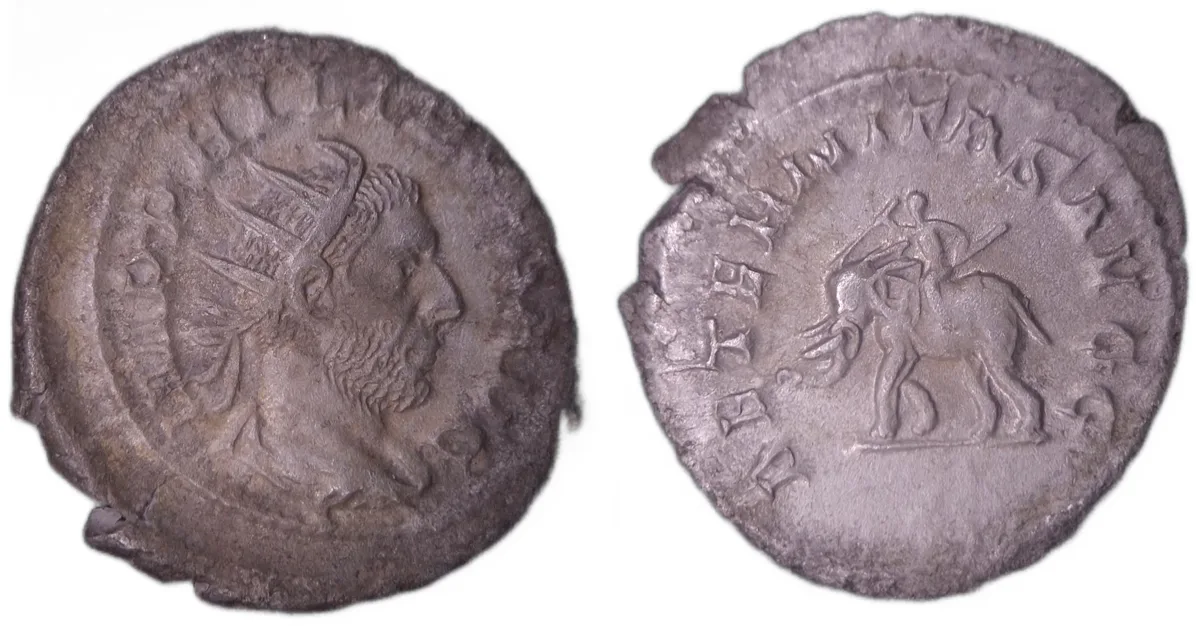 Philip I Antoninianus, Elephant reverse, Secular Games.