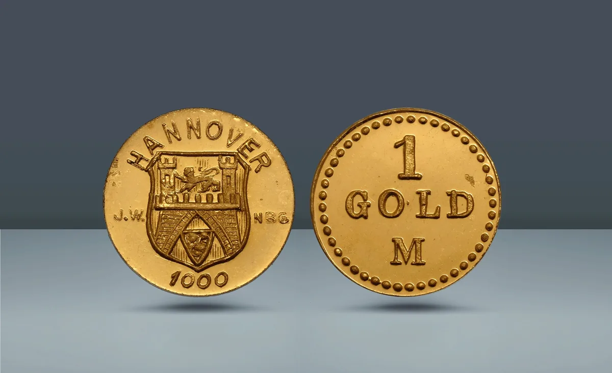 GERMANY, Hannover Stadtwappen. Dies by Josef Wild, Nürnberg, 1923