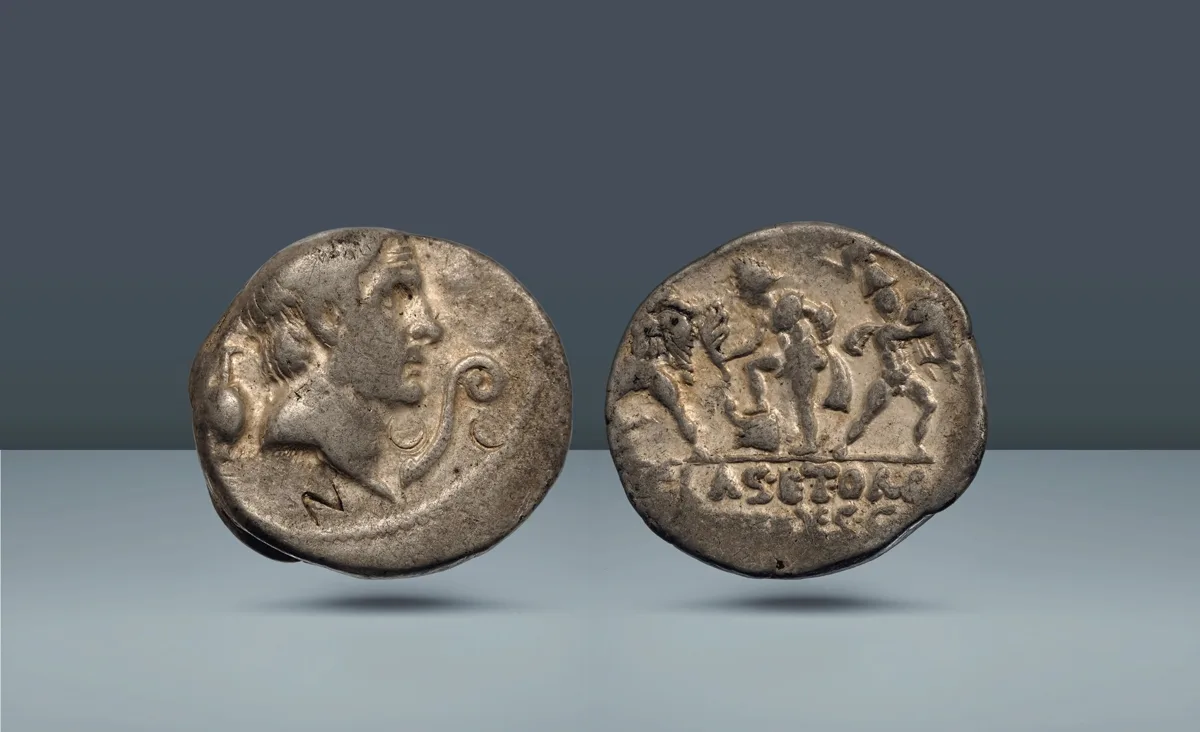 ROMAN REPUBLIC. Sextus Pompey. Uncertain mint in Sicily (Catania?) c. 42-40 BC