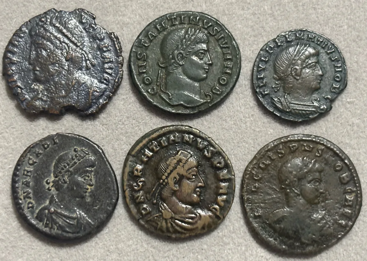 Lot of 6 LRB - Jovian, Delmatius, Crispus etc