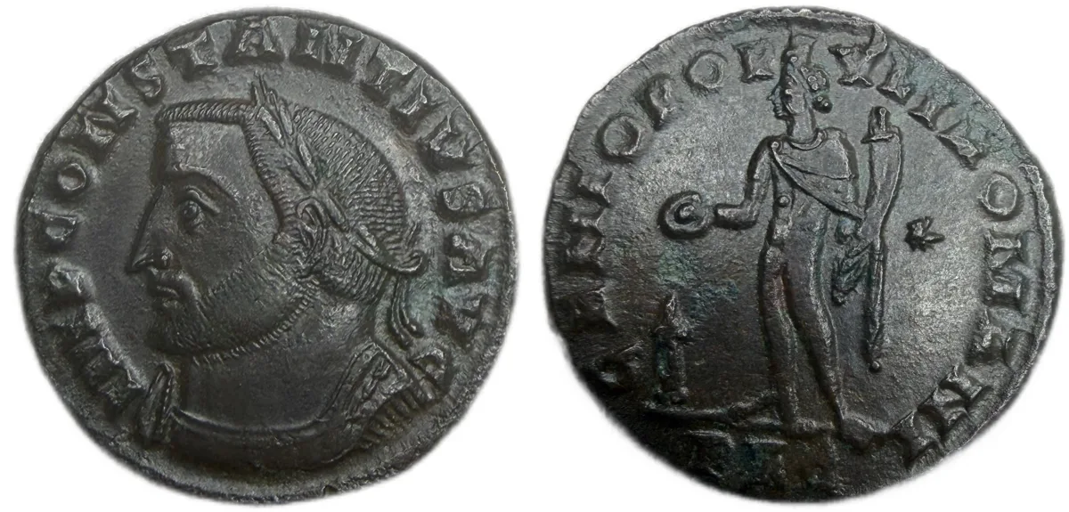 Constantius I AE Follis Lugdunum w Provenance